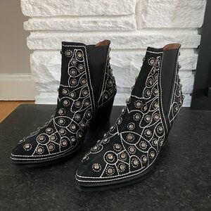 Jeffrey Cambell Bedazzled Suede boots